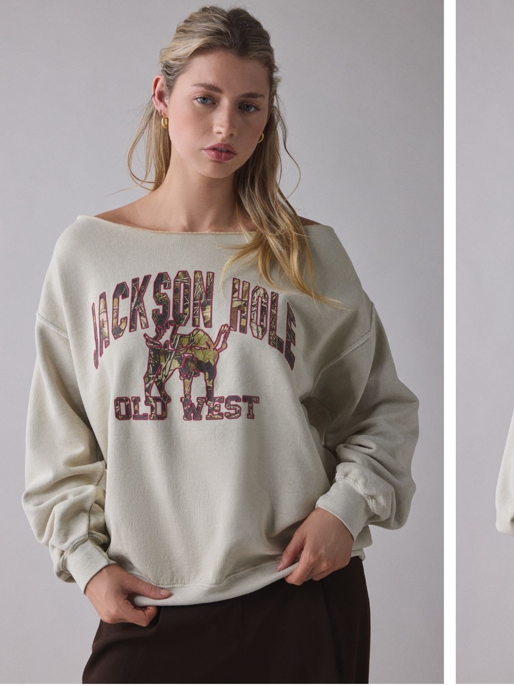 Urban Outfitters Jackson Hole Off the Shoulder Sweatshirt